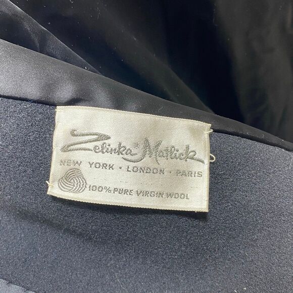 Vintage Zelinka Matlick Black Wool No Size Tag See Measurements - Picture 11 of 12